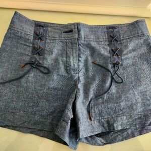 Trina Turk Stylish Blue chambray Women's Shorts